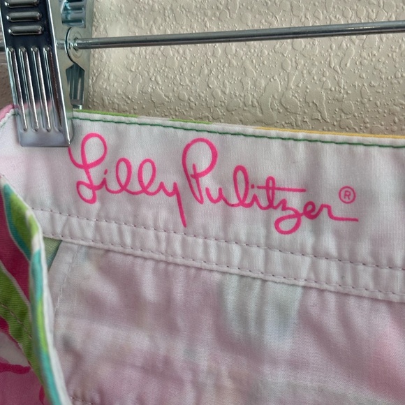 Lily Pulitzer Women's Floral Flamingo Print Scalloped Buttercup Shorts SZ 0 - Picture 6 of 9